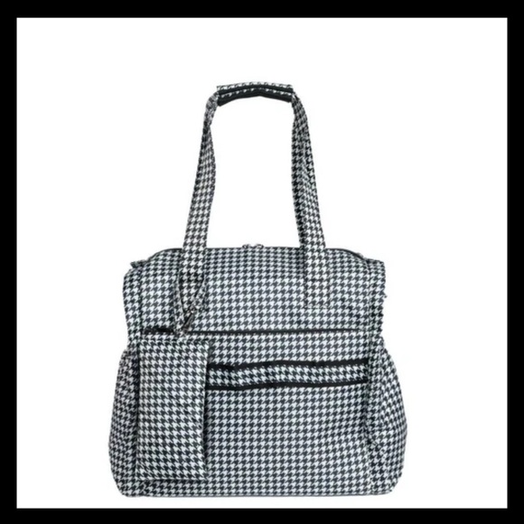 Lug Saunter Classic Duffel & Sway Pouch Travel Bag In Black Houndstooth D23 - Picture 3 of 4